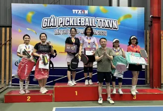 Báo Thể thao & Văn hóa vô địch đôi nữ giải pickleball TTXVN – Cúp Mùa Xuân 2026