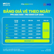 Giá vé chung kết giải PPA Hanoi Cup 2026 có gì hot mà lên tới 20 triệu đồng, cháy vé chỉ sau 1 giờ ?