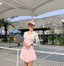 Á hậu Huyền My mê tít pickleball, chơi cả môn thể thao 'nhà giàu'