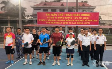 Công ty 128: Sôi nổi giải thể thao chào mừng các ngày lễ