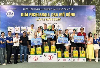 150 vận động viên tranh tài tại Giải Pickleball CBA mở rộng lần thứ lần 2