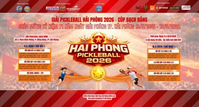 Lần đầu tiên Liên đoàn Pickleball Hải Phòng đồng hành cùng Giải đấu Pickleball Hải Phòng 2026