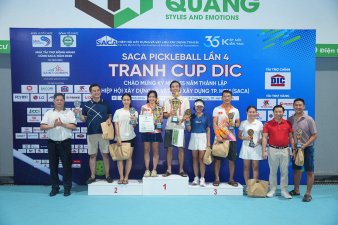 Hơn 120 doanh nhân tranh tài sôi nổi tại Giải SACA Pickleball lần 4 – Tranh cúp DIC