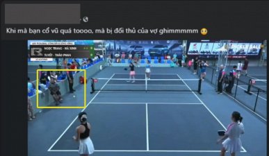 Chồng hét lớn cổ vũ vợ, bị đối thủ đánh trúng 'chỗ hiểm'