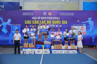 Đoàn CAND dẫn đầu giải Pickleball các CLB quốc gia