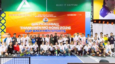 Giải Pickleball Thanh niên mở rộng 2026 diễn ra sôi nổi tại Hà Nội