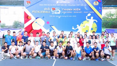 Công đoàn VNPT Đắk Lắk phối hợp tổ chức Giải Pickleball chào mừng 95 năm thành lập Đoàn
