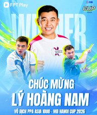 Lý Hoàng Nam bản lĩnh đăng quang PPA Asia 1000 – Hanoi Cup 2026