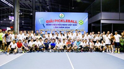 Sôi động Giải Pickleball Bệnh viện Hữu nghị Việt Đức lần thứ I năm 2026: Sân chơi gắn kết tập thể, lan tỏa năng lượng tích cực