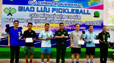 Cục Chính trị bế mạc giải Pickleball chào mừng kỷ niệm 136 năm ngày sinh Chủ tịch Hồ Chí Minh