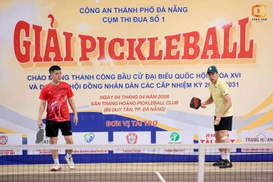 Cụm thi đua số 1, Công an TP Đà Nẵng thi đấu sôi nổi tại Giải Pickleball mở rộng năm 2026