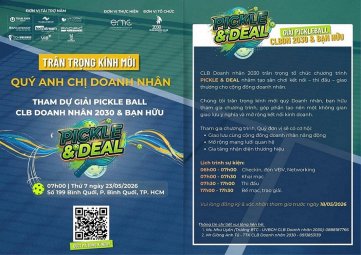 Câu lạc bộ Doanh nhân 2030 tổ chức giải Pickleball “Pickle & Deal 2026”