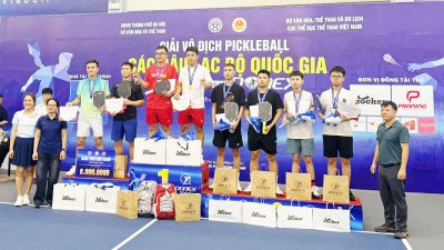 Đội tuyển Công an tỉnh Thanh Hoá giành Huy chương Bạc tại Giải Vô địch Pickleball các Câu lạc bộ ...