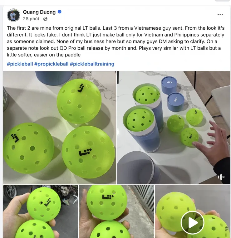 Quang Dương: “Bóng pickleball LT tại Việt Nam trông như bóng giả” - 2