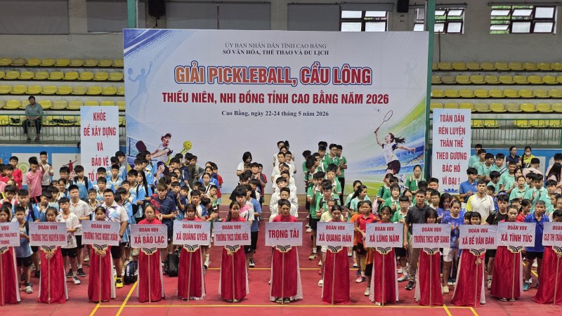 Khai mạc Giải Pickleball, Cầu lông Thiếu niên, nhi đồng tỉnh Cao Bằng năm 2026
