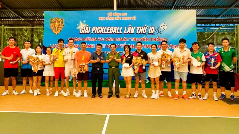 Sôi nổi Giải Pickleball lực lượng Cảnh sát kinh tế 2026